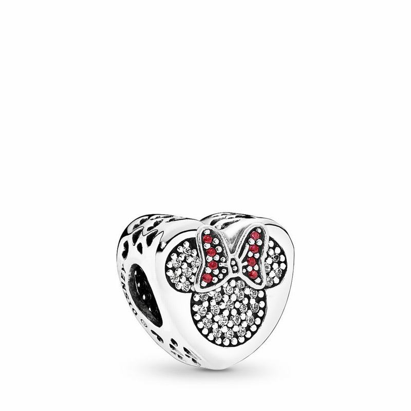 Pandora Disney Mickey & Minnie True Love Charm Ireland - Sterling Silver/Cubic Zirconia - 431562JMO